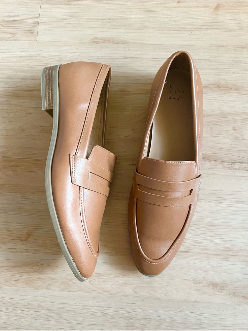 a new day Tan Slip-On Penny Loafers
